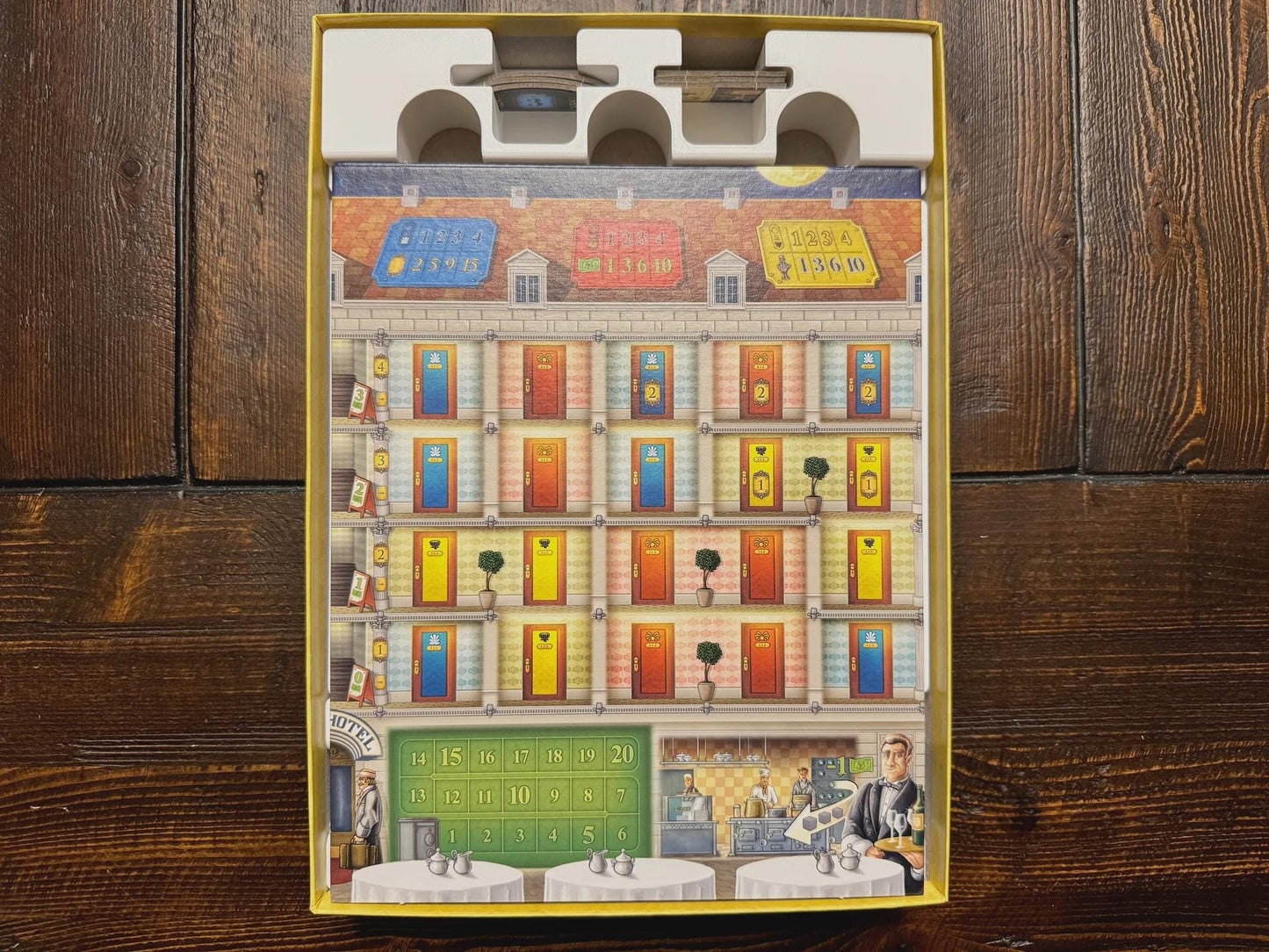 Grand Austria Hotel and Let's Waltz Insert / Organizer - Holds Meeple Source Food Upgrades Made using Solar Power