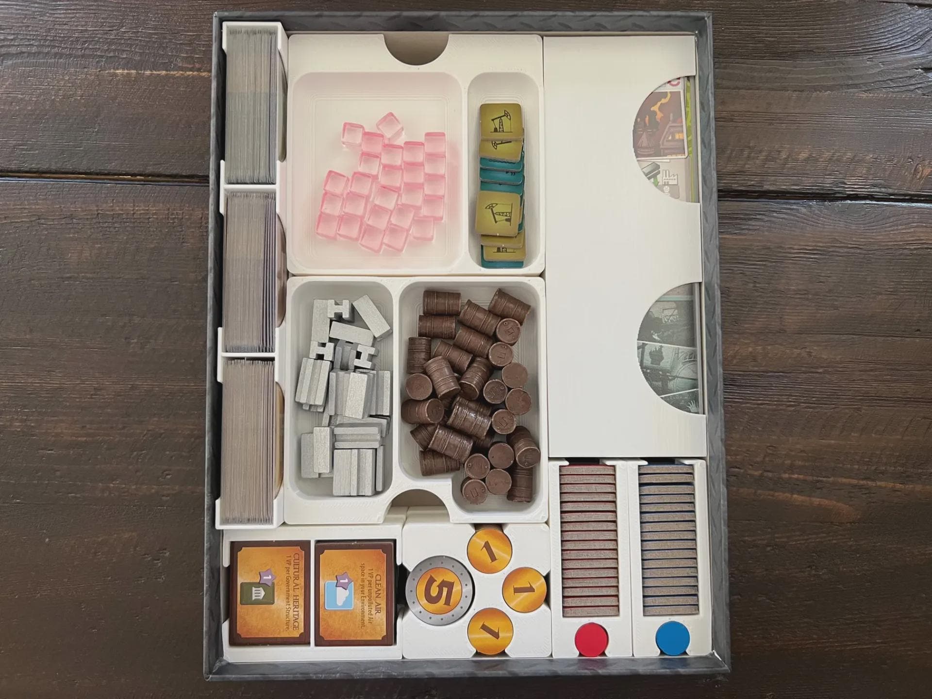 Manhattan Project Energy Empire and Cold War Expansion Insert / Organizer - 3D Printed using Solar Power