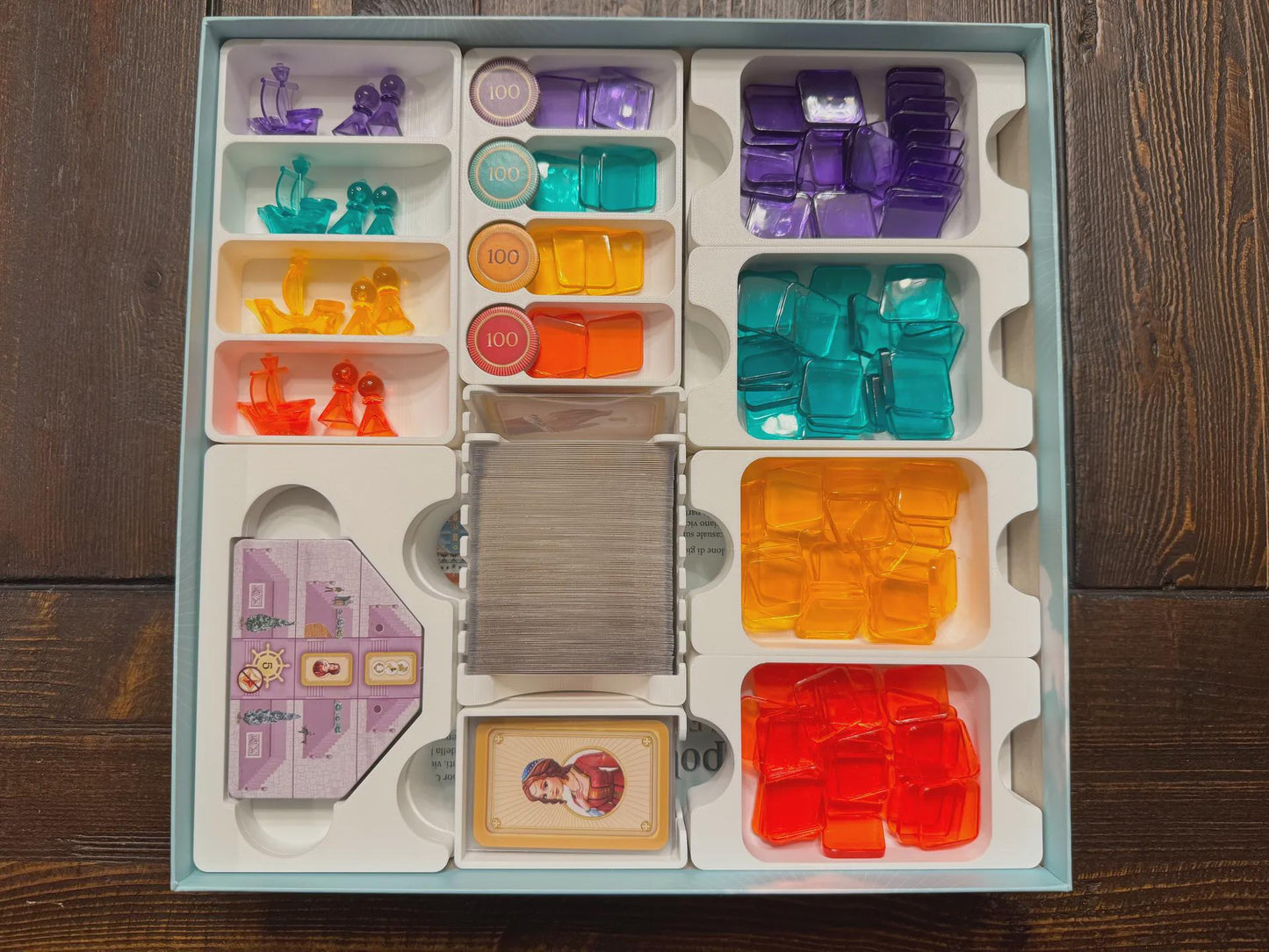 Mille Fiori Board Game Organizer / Insert - Eco Friendly 3D Printing Studio, Using Solar Power and Sustainable Material