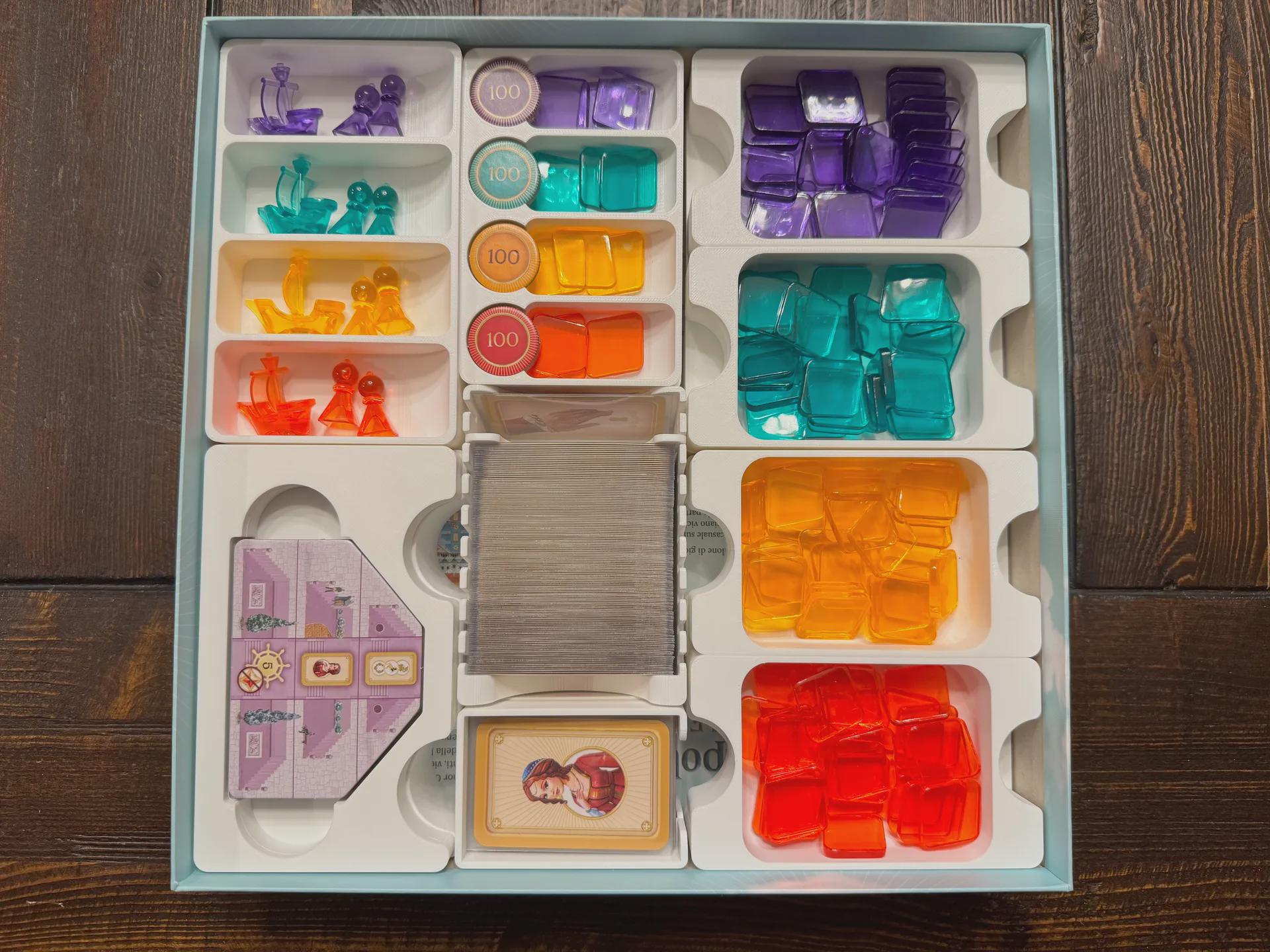 Mille Fiori Board Game Organizer / Insert - Eco Friendly 3D Printing Studio, Using Solar Power and Sustainable Material