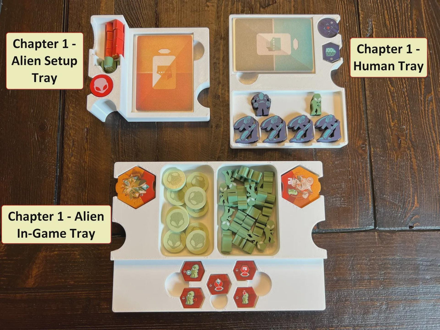 On Mars: Alien Invasion Board Game Insert / Organizer - Mase Using Solar Power and Sustainable Material