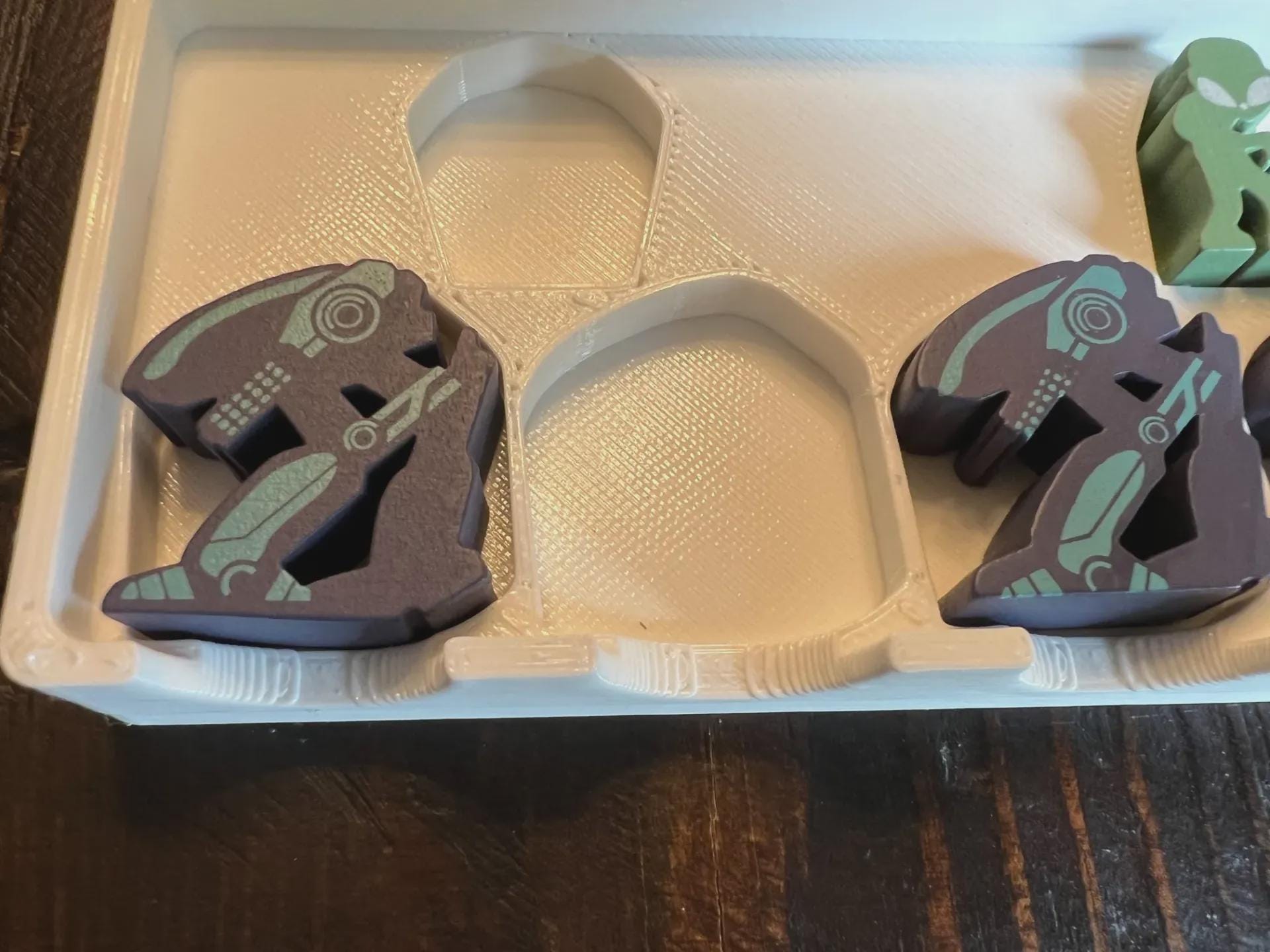 On Mars: Alien Invasion Board Game Insert / Organizer - Mase Using Solar Power and Sustainable Material