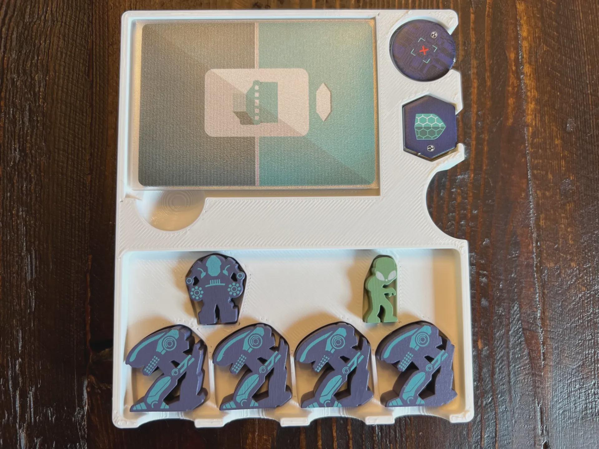 On Mars: Alien Invasion Board Game Insert / Organizer - Mase Using Solar Power and Sustainable Material
