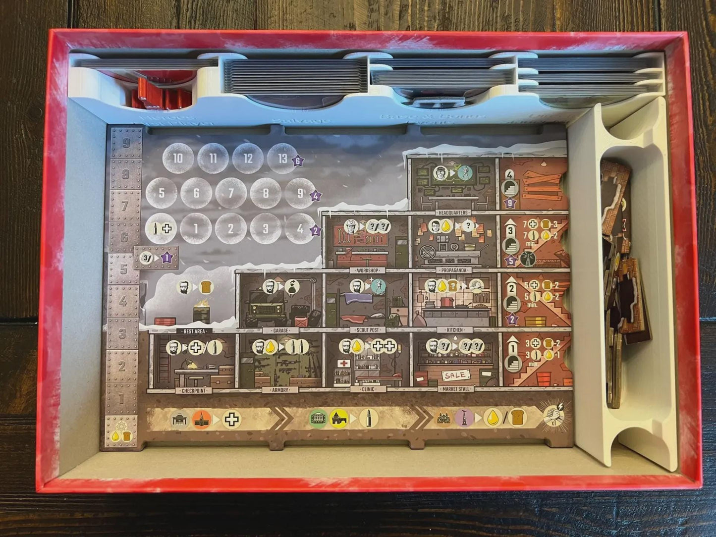 Resurgence Board Game Insert / Organizer - Made using Solar Power and Sustainable Materials