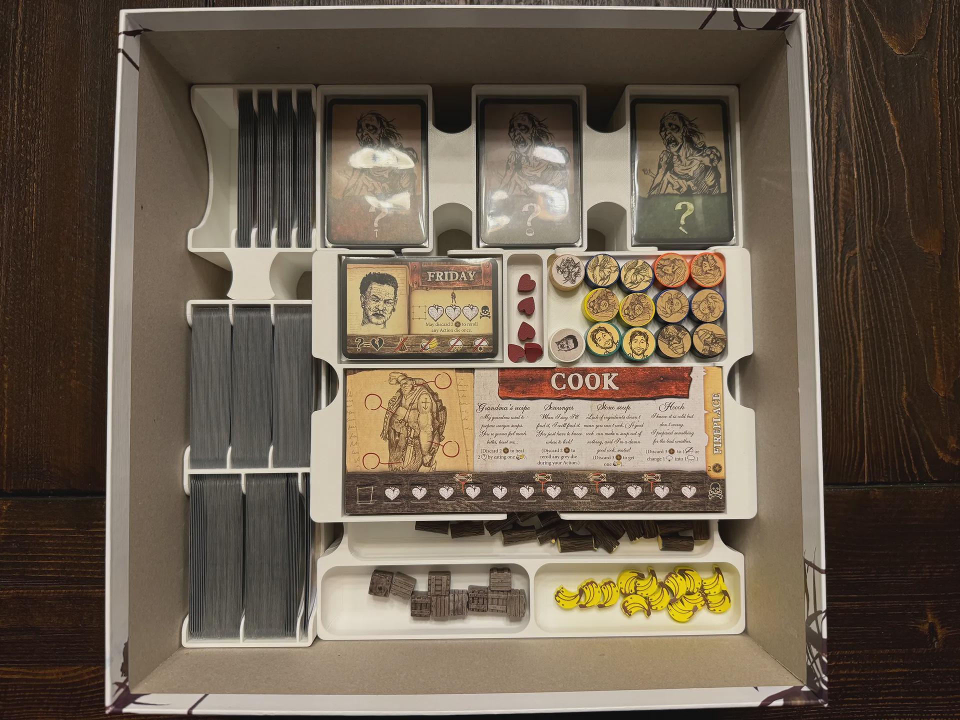 Robinson Crusoe Gamefound Collector's Edition Board Game Insert / Organizer - Made using Solar Power