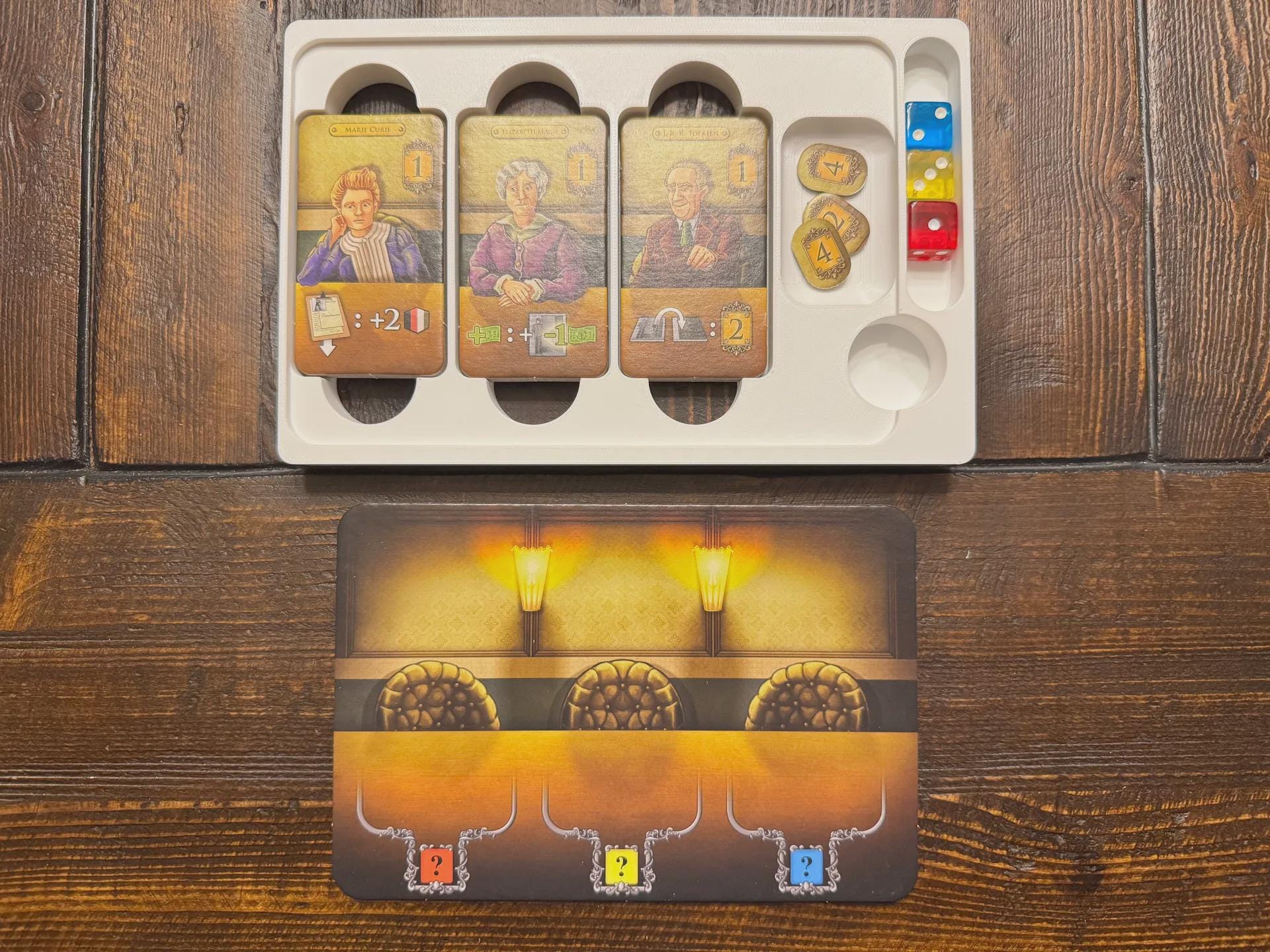 Grand Austria Hotel and Let's Waltz Insert / Organizer - Holds Meeple Source Food Upgrades Made using Solar Power