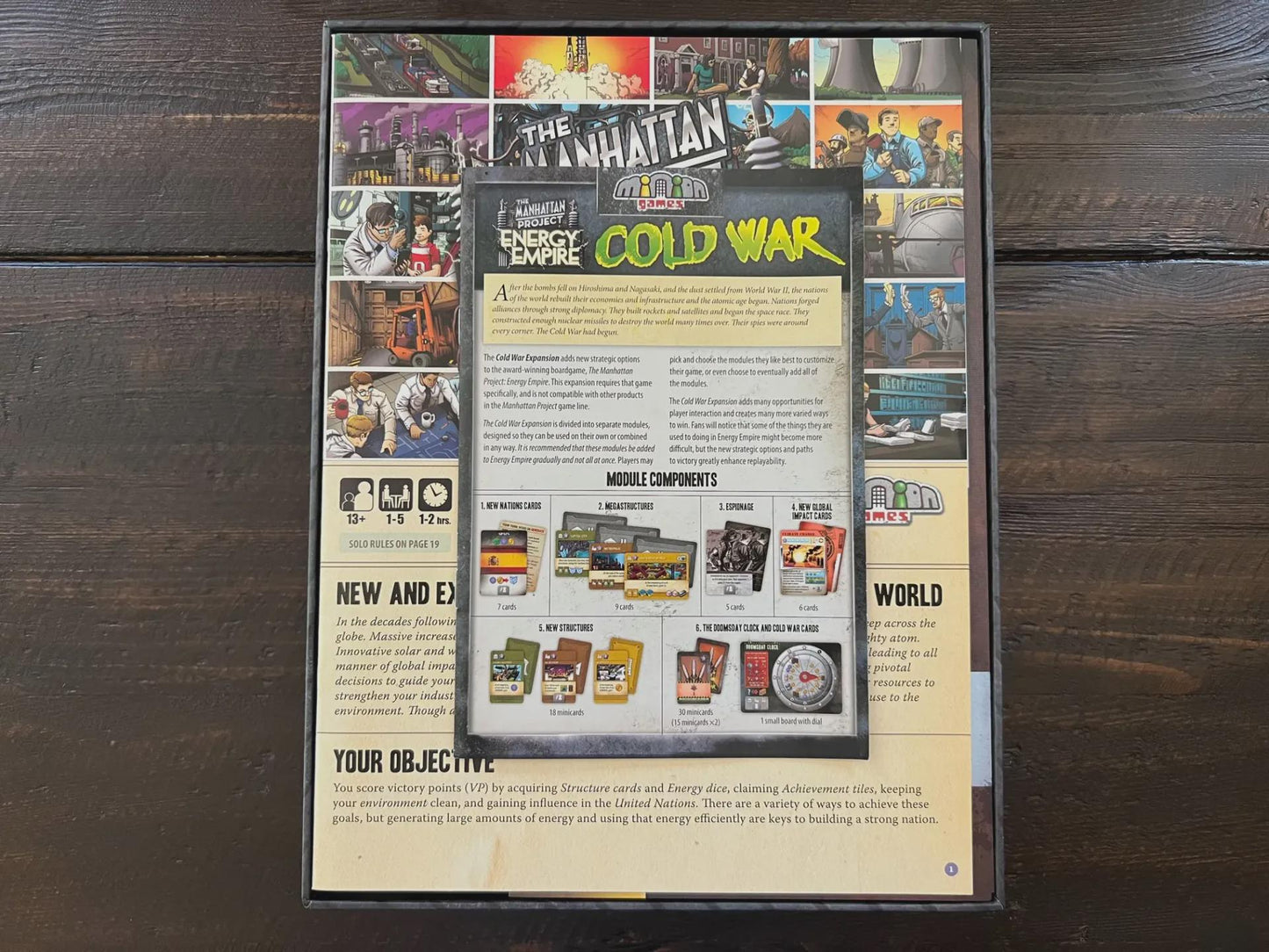 Manhattan Project Energy Empire and Cold War Expansion Insert / Organizer - 3D Printed using Solar Power