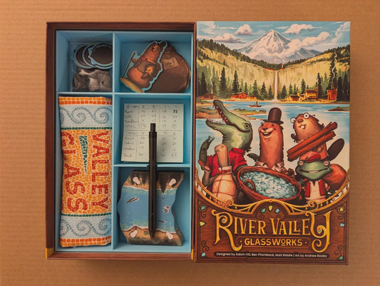 River Valley Glassworks Insert | 3D Printed Organizer for Board Game Components | Sustainable & Solar-Powered Shop