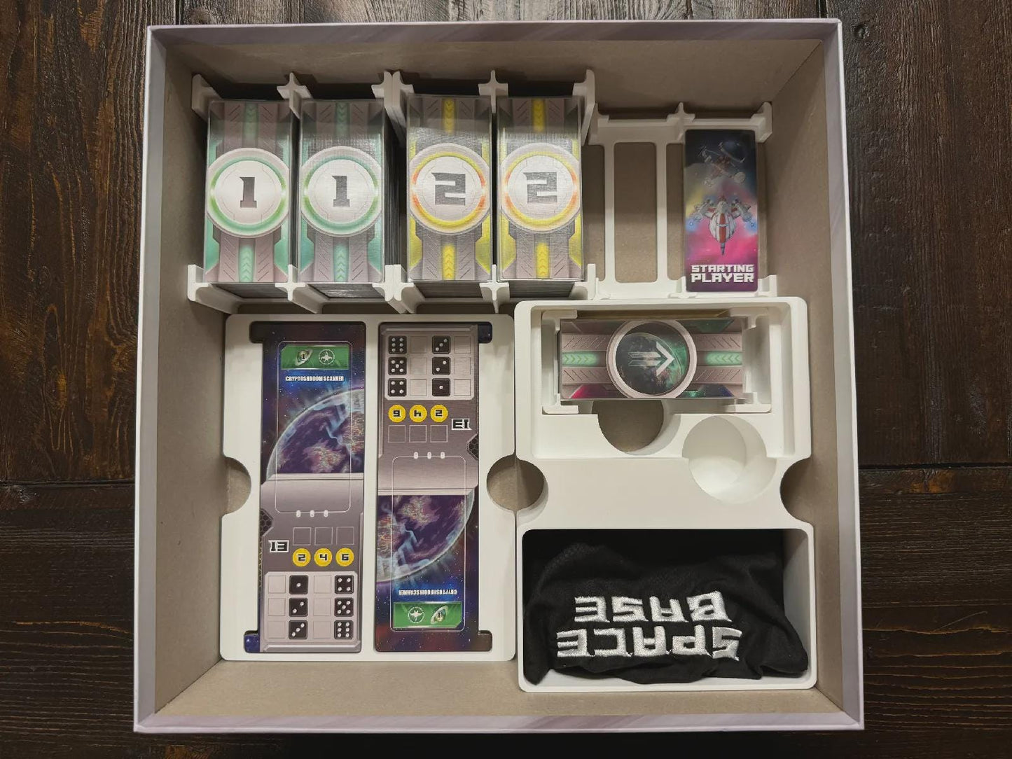 Space Base Insert / Organizer - Holds All Expansions Through Genesis in the Command Station Box - Eco Friendly 3D Printing Farm