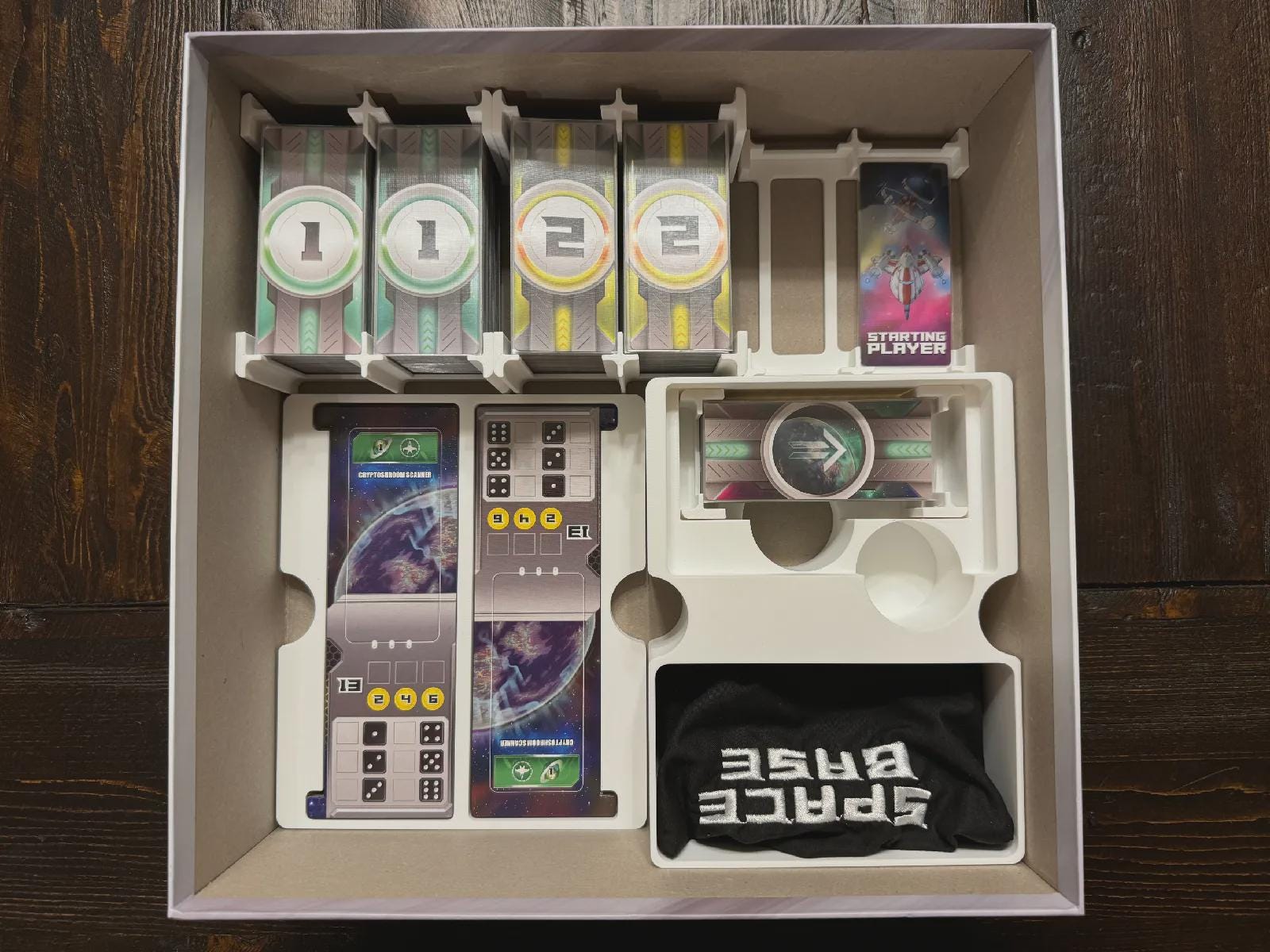 Space Base Insert / Organizer - Holds All Expansions Through Genesis in the Command Station Box - Eco Friendly 3D Printing Farm