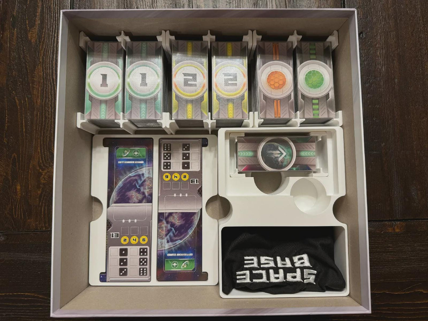 Space Base Insert / Organizer - Holds All Expansions Through Genesis in the Command Station Box - Eco Friendly 3D Printing Farm