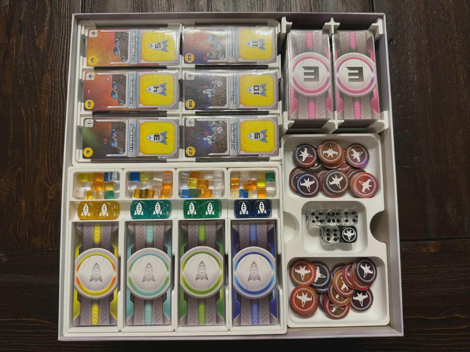 Space Base Insert / Organizer - Holds All Expansions Through Genesis in the Command Station Box - Eco Friendly 3D Printing Farm