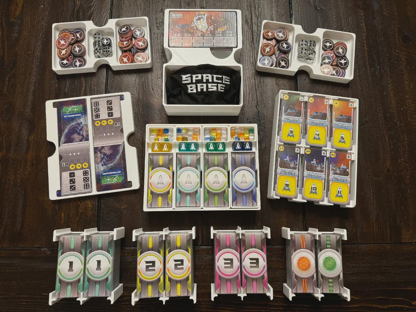 Space Base Insert / Organizer - Holds All Expansions Through Genesis in the Command Station Box - Eco Friendly 3D Printing Farm