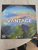 Vantage board game box with colorful landscape, ideal for board game organizer solutions from KreativLayers.
