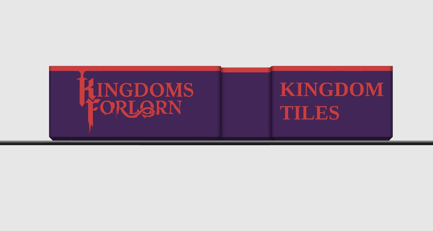 Kingdoms Forlorn board game organizer box divider for tiles, purple and red, by KreativLayers