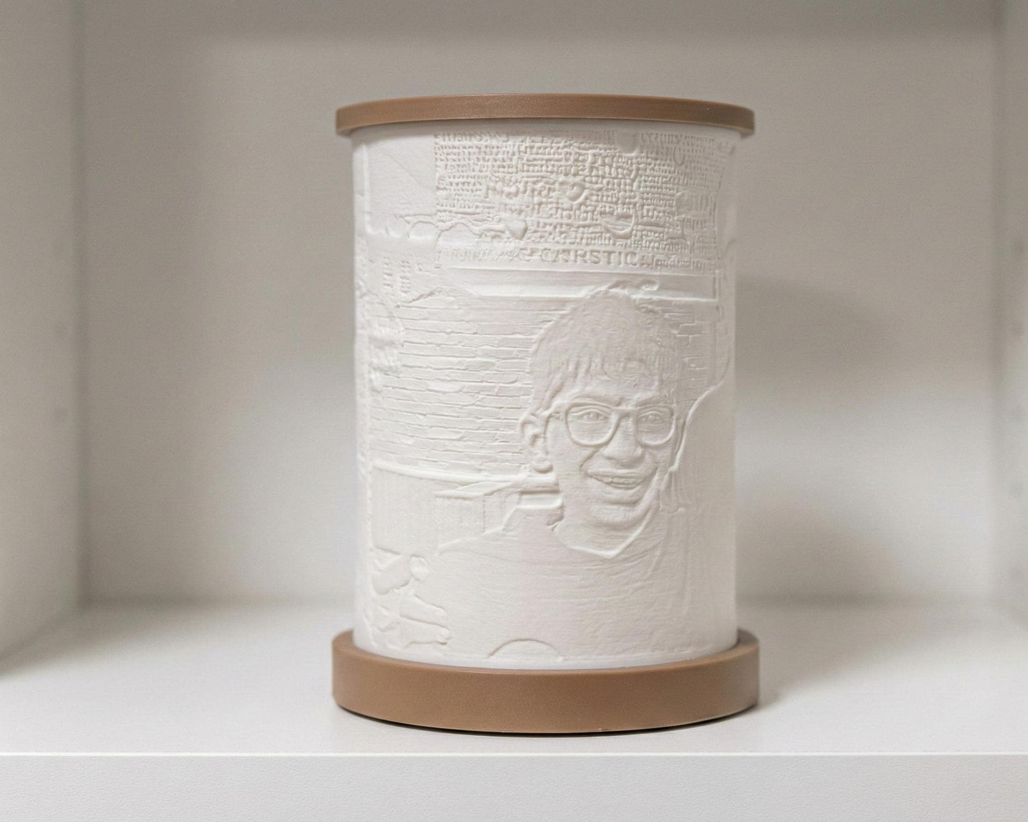 7" Tall Personalized Custom Made Lithophane Photo Lantern Lamp (Big Size)