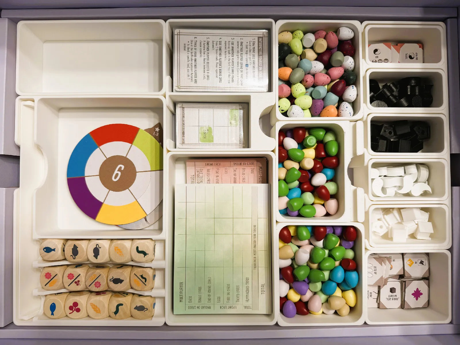 Wingspan Nesting Box Insert / Organizer - All Expansions (Updated Through the Americas Expansion) - KreativLayers