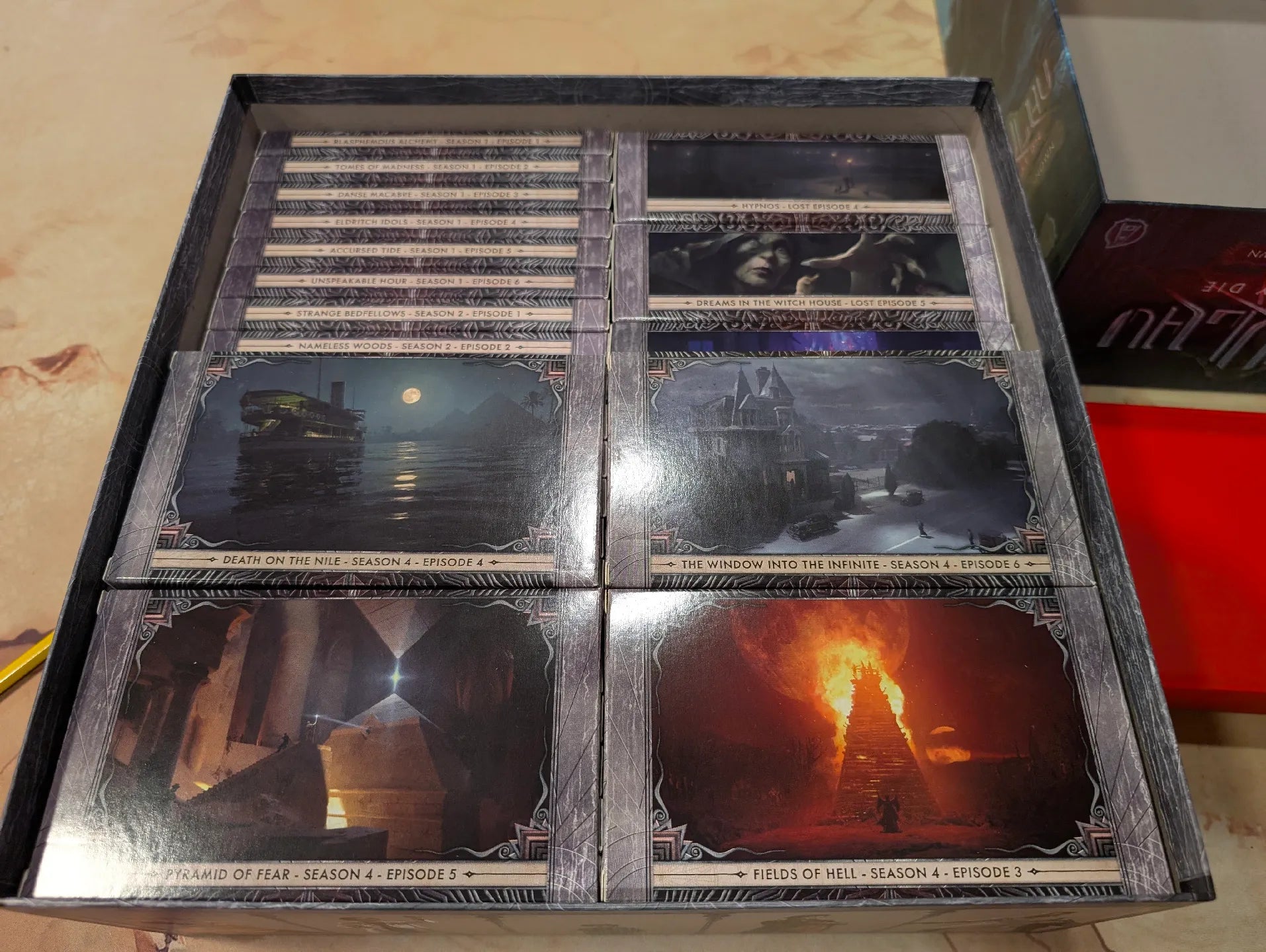 Cthulhu Death May Die Insert (Holds Season 1, 2, 3, 4, Unknowable, Goat, Yog, Ithaqua, Animal Allies) - KreativLayers